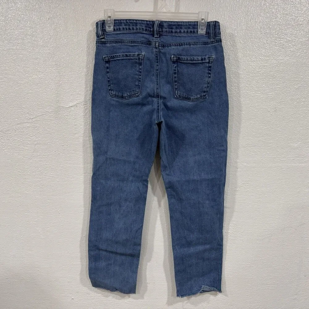 Art Class Girls' 16 High-Rise Distressed Ripped Straight Leg Denim Jeans Target